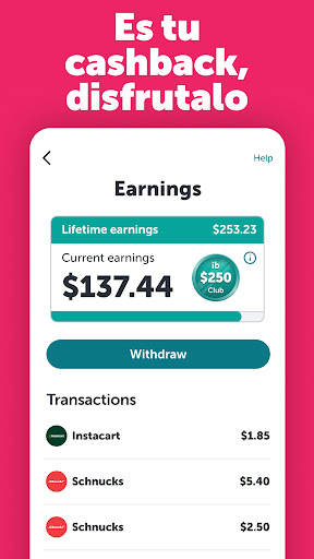 Captura de pantalla de Ibotta: Save & Earn Cash Back