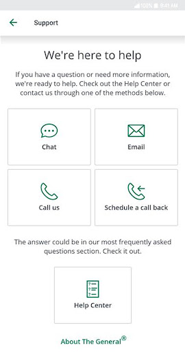 The General® Auto Insurance screenshot