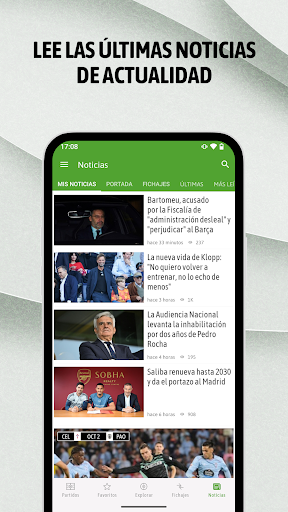 Captura de pantalla de BeSoccer: Resultados de Fútbol