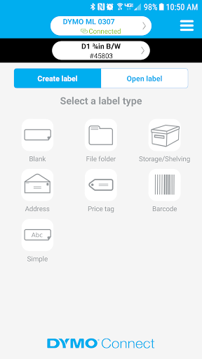 DYMO Connect screenshot