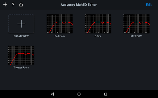 Captura de pantalla de Audyssey MultEQ Editor app