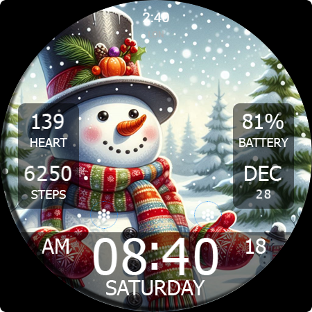 Captura de pantalla de Key WF55 Snowman Watch Face