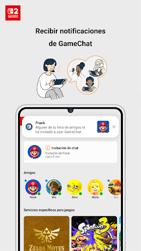 Captura de pantalla de Nintendo Switch App