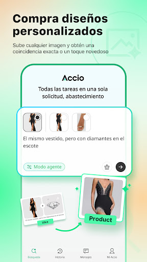Captura de pantalla de Accio: Agente de IA de Alibaba