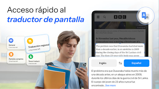 Captura de pantalla de Traducción: IA, Cámara y Voz