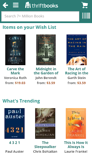 Captura de pantalla de ThriftBooks: New & Used Books