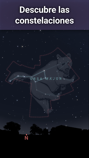 Captura de pantalla de Stellarium - Mapa estelar