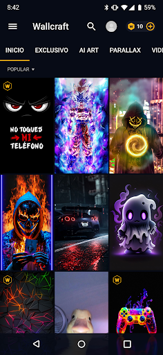 Captura de pantalla de Wallcraft – Fondos de pantalla