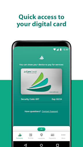 Captura de pantalla de CareCredit Mobile