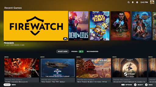 Captura de pantalla de Steam Link