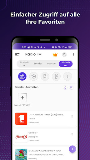 Radio FM: Live-Radio-App Screenshot