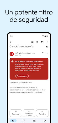 Captura de pantalla de Gmail
