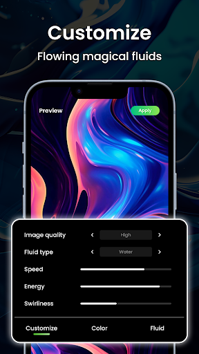 Captura de pantalla de Magic Fluid Live Wallpapers 5D