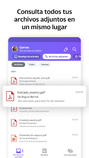 Captura de pantalla de Yahoo Mail – Organízate