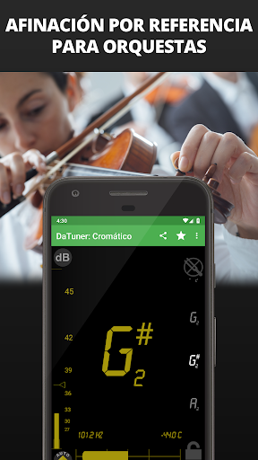 Captura de pantalla de DaTuner: afinador & metrónomo