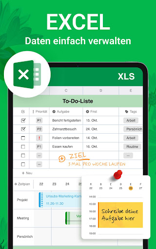 Alle Dokumente Leser: PDF, XLS Screenshot