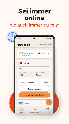 Airalo: eSIM-Reisen & Internet Screenshot