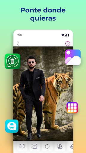 Captura de pantalla de Cortar y pegar fotos