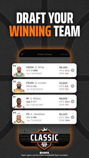 DraftKings Fantasy Sports screenshot