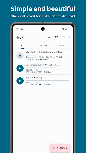 Captura de pantalla de Flud+