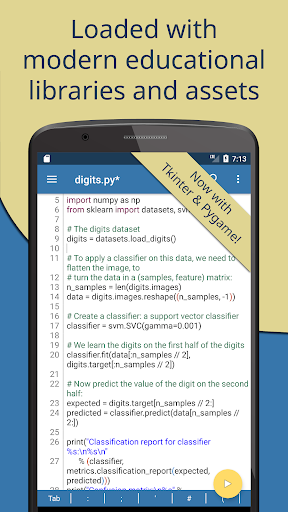 Captura de pantalla de Pydroid 3 - IDE for Python 3