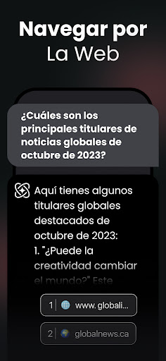 Captura de pantalla de Chat AI: Pregunta al Agente