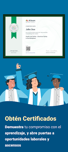 Captura de pantalla de Alison: educación online