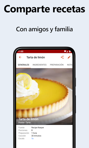 Captura de pantalla de Recipe Keeper