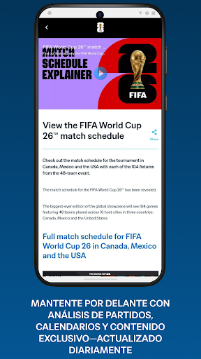 Captura de pantalla de FIFA la aplicación oficial