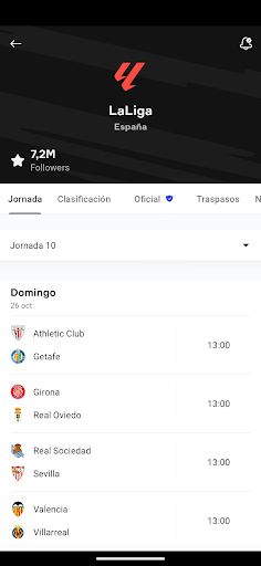 Captura de pantalla de OneFootball Resultados en vivo