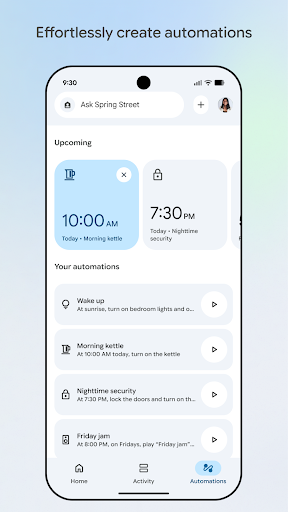 Captura de pantalla de Google Home