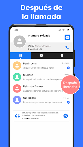 Captura de pantalla de Mensajes:Texto de mensajes SMS