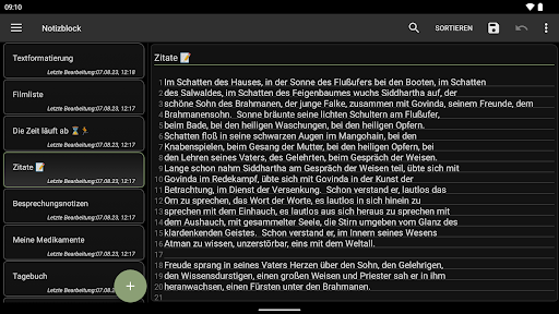 Notepad - einfache Notizen Screenshot