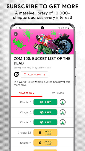 Captura de pantalla de VIZ Manga