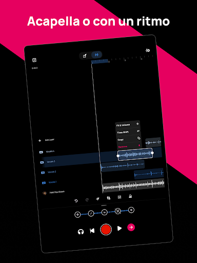 Captura de pantalla de Voloco: Estudio Vocal