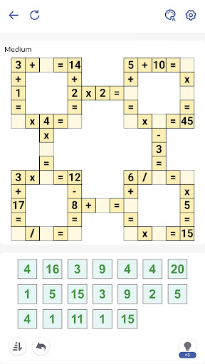 Captura de pantalla de Juego Matemático, Crossmath