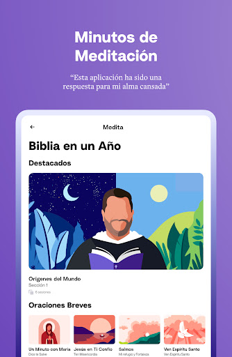 Captura de pantalla de Hallow: Meditación católica