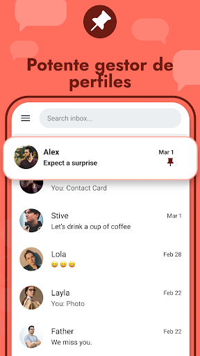 Captura de pantalla de Mensajes - App de mensajería