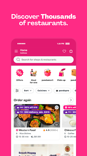 Captura de pantalla de foodpanda: food & groceries