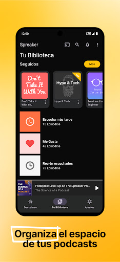 Captura de pantalla de Spreaker Podcasts