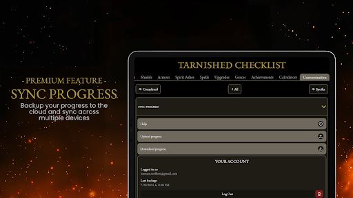 Tarnished Checklist Premium screenshot