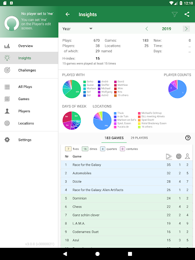 Captura de pantalla de Board Game Stats
