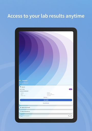 Captura de pantalla de MyLabcorp