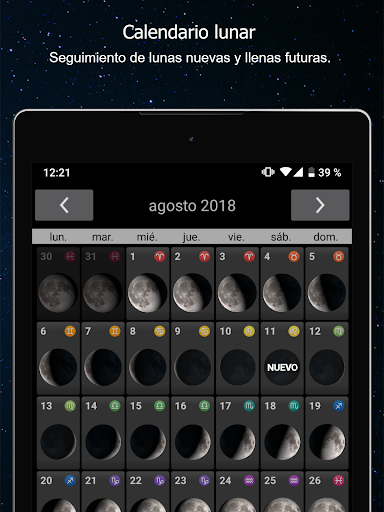 Captura de pantalla de Fases de la Luna