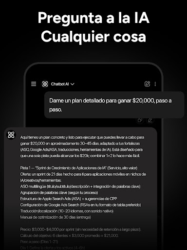 Captura de pantalla de IA Chatbot en Español – Genie