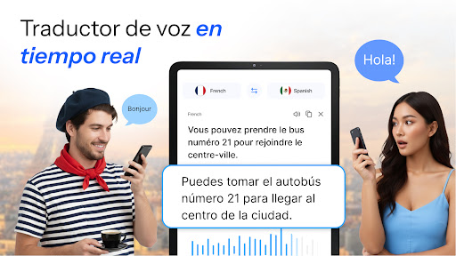 Captura de pantalla de Traducción: IA, Cámara y Voz