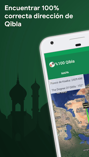 Captura de pantalla de Qibla Brújula, Compass 100%