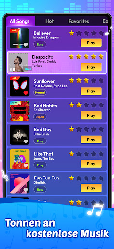 Rhythm Rush Lite-klavierspiele Screenshot
