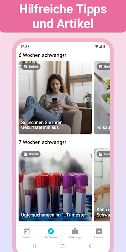 Schwangerschaft + Tracker-App Screenshot