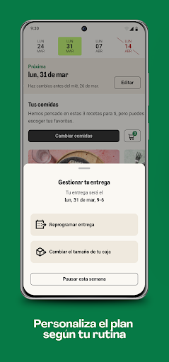 Captura de pantalla de HelloFresh: Kits de recetas